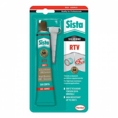 სილიკონი"Sista"ტემპარატურაგამძლე  RTV  310მლ(წითელი)