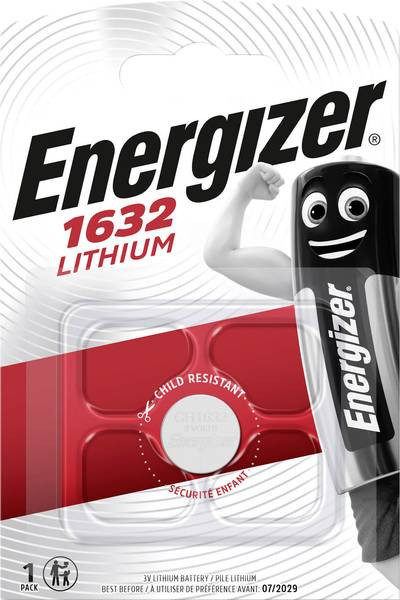 ელემენტი ღილაკი Energizer 1632-PIP1 (633676)