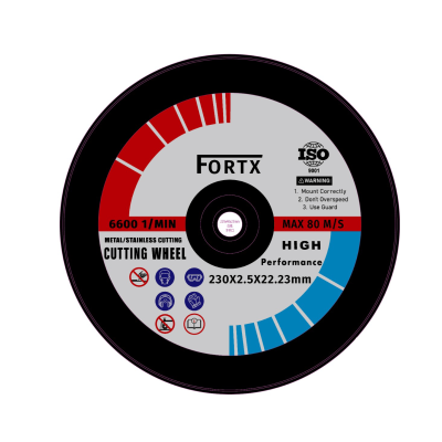 FORTX მეტალის საჭრელი დისკი 230x2.5x22.2mm