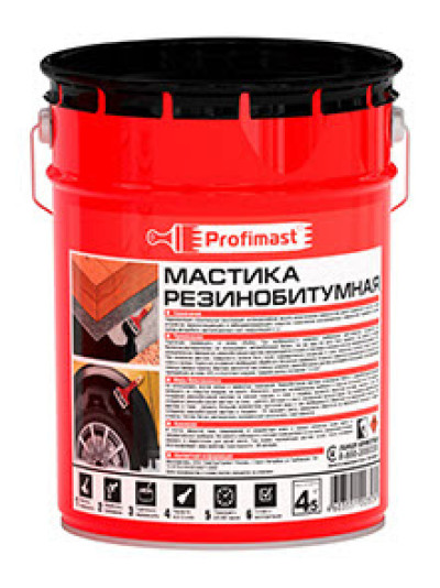 Mastic rubber-bitumen Profimast (21.5 l / 18 kg)