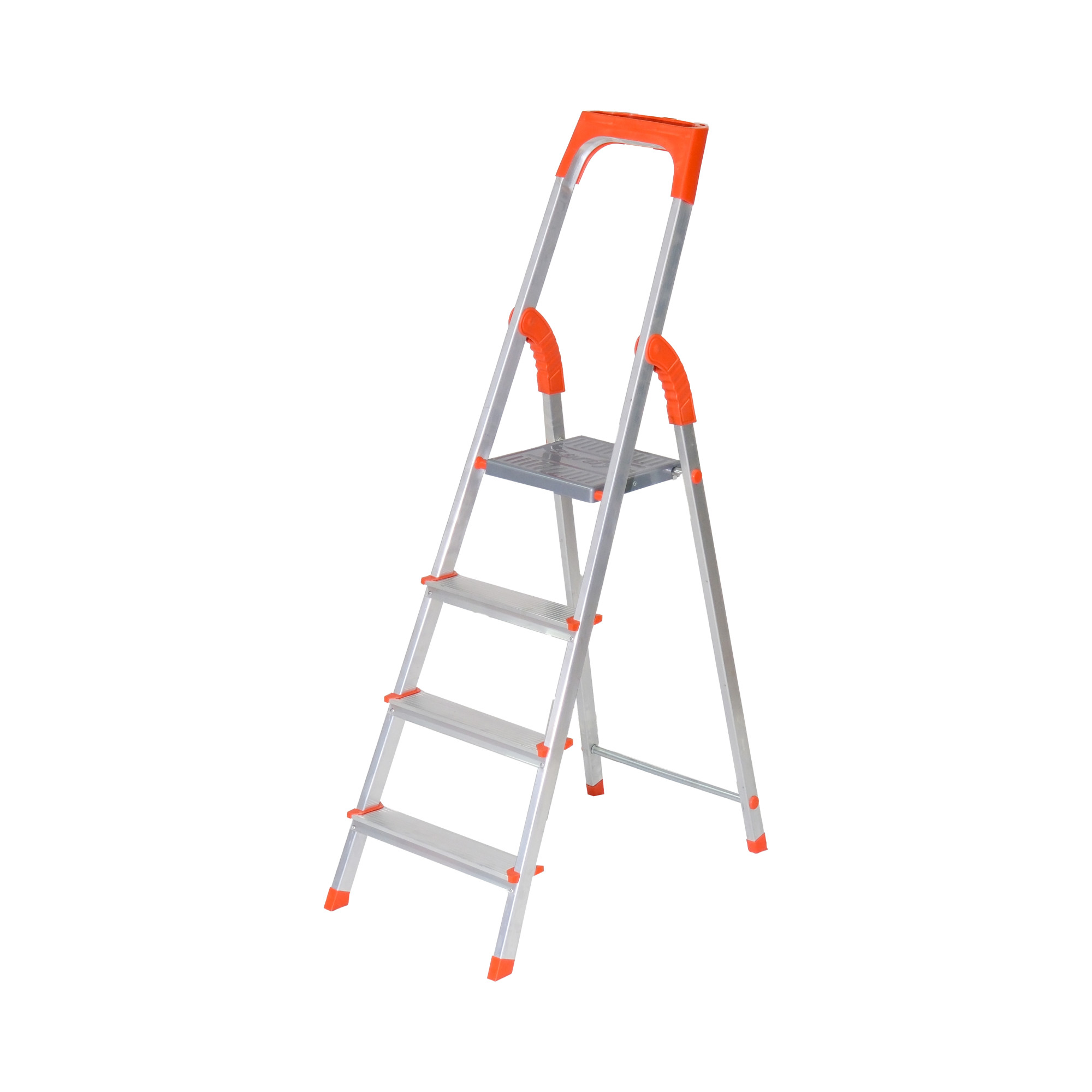 Aluminum stepladder SARAYLI 3+1 steps (1502) (plastic - orange)