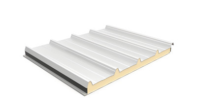 Roof sandwich panel, 5 grooves, 0.30/0.35--50 mm 30 kg/m3 (1*13.5 m)