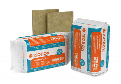 Каменная вата ISOBOX 800 *600*50 15 плиток в упаковке (7,2 м2)