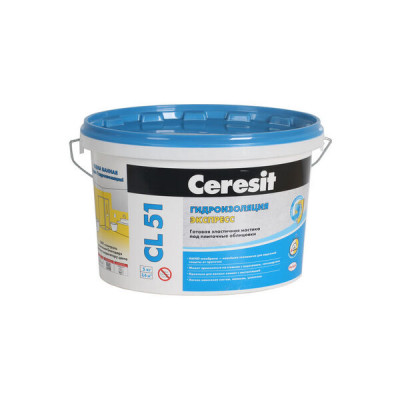 Ceresit CL 51 ელასტიური ჰიდროსაიზოლაციო მასტიკა - 5 კგ.
