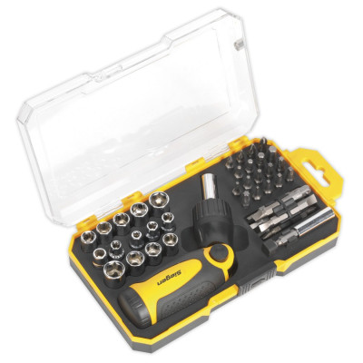 DER48J 48PCS RATCHET SCREWDRIVER SET 48 ცალიანი ჭრიალა სახრახნისების ნაკრები -