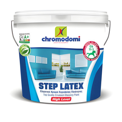 საღებავი წყალდისპ.შიდა სამუშ. STEP-LATEX HIGH LEVEL (BASE TR) 10LT