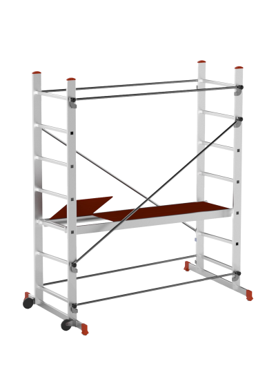 ალუმინის კიბე-ხარაჩო 3 მ ADDY Scaffolding Ladder (7514-A)